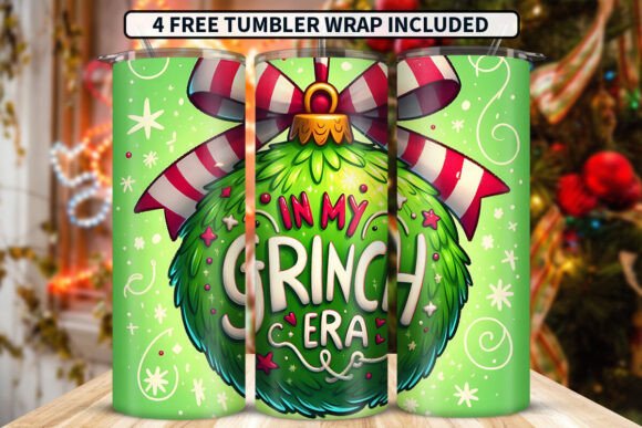 In My Grinch Era Sublimation Tumbler PNG Afbeelding Tumbler Wikkels Door DigitalCraftStore
