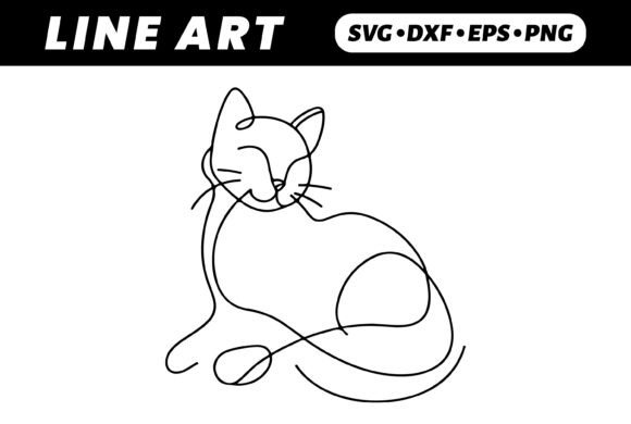 One-Line Cat Drawing: Simple Line Art