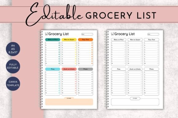 Printable Grocery List Template
