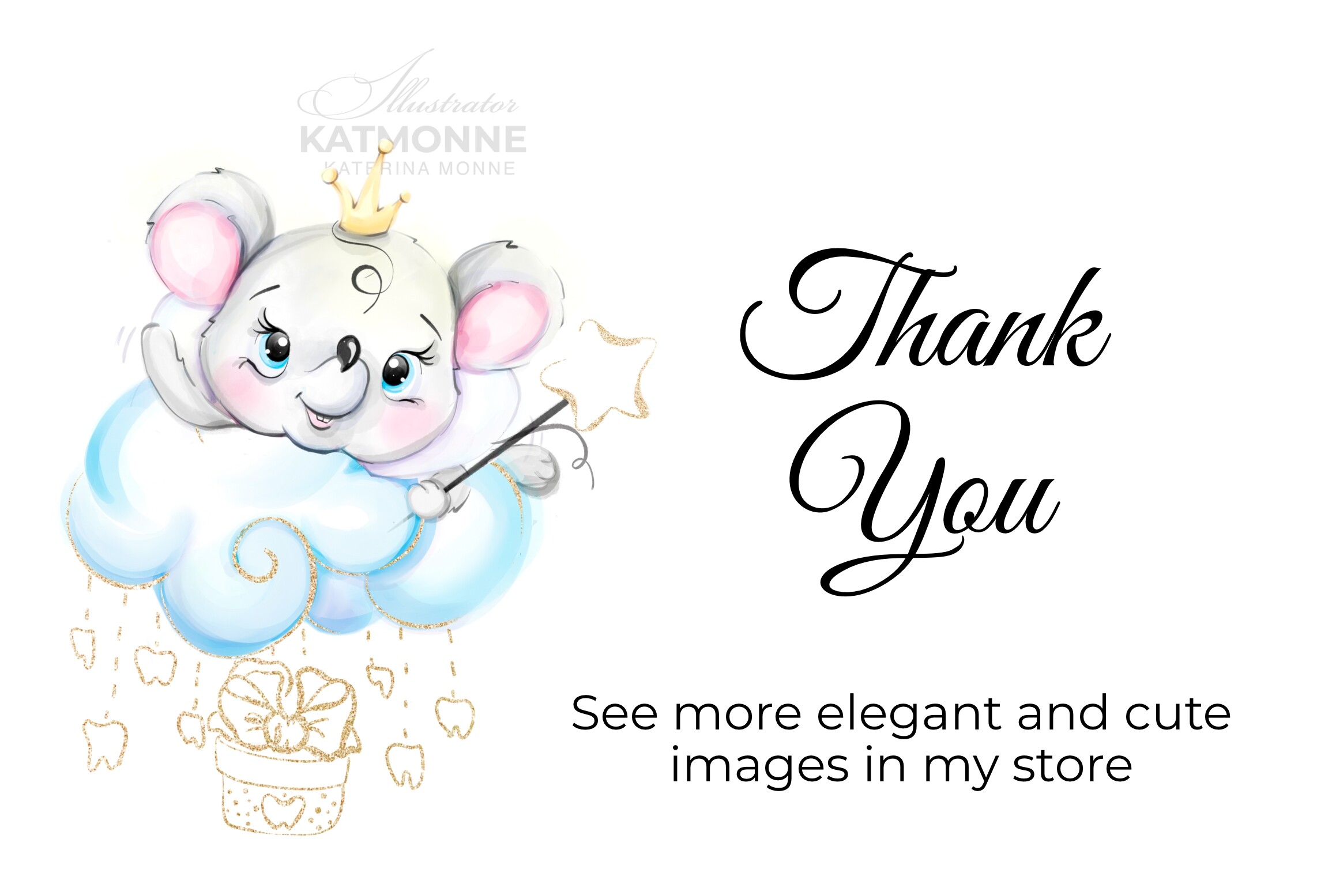 Tooth Fairy Watercolor Clip Art, Medical - photo 7