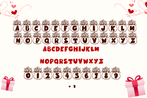 Bouquet Roses Font PNG with transparent background - Preview 1