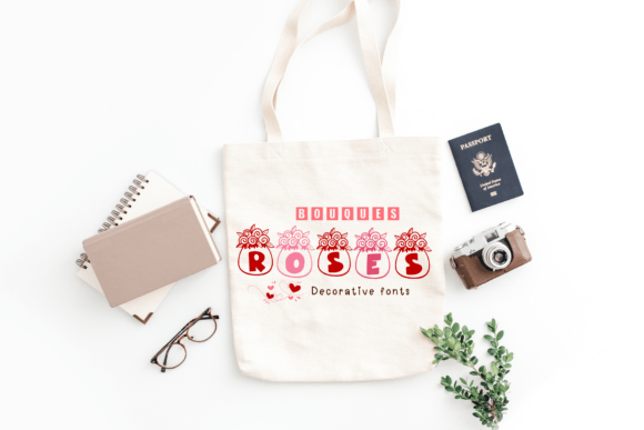 Bouquet Roses Font PNG with transparent background - Preview 3