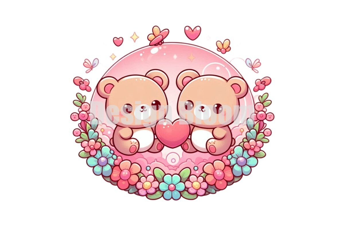 Cute Valentine Bear PNG Sublimation Graphic by Design BLOOM · Creative ...