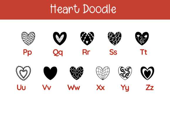 Heart Doodle Font - Preview 2