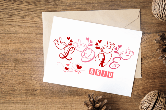 Love Bird Font PNG with transparent background - Preview 4