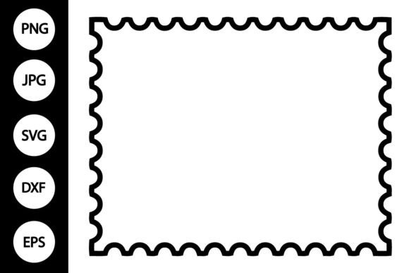 Outline Postage Stamp SVG, Coloring Page Graphic by MYDIGITALART13 ...