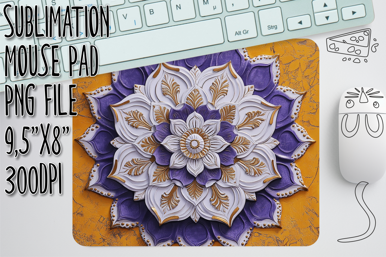 Personalized Mouse Mat, Design , Mandala Graphic by digitaldarius ...