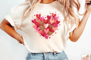 Pink Gold Red Valentine Day Heart Png Graphic by Artistic Revolution ...