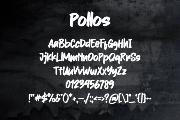 Pollos Font PNG with transparent background - Preview 1