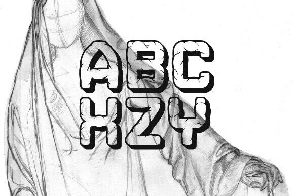 Sculpting Font PNG with transparent background - Preview 1