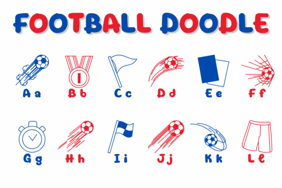 Football Doodle Font - Preview 1