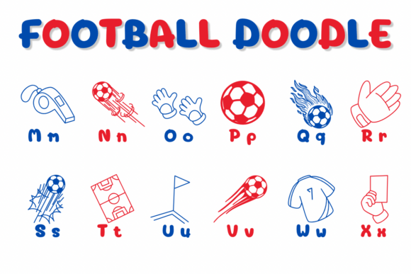 Football Doodle Font - Preview 2