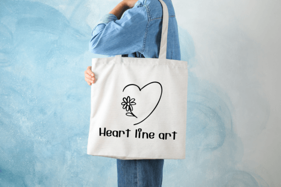 Heart Line Art Font PNG with transparent background - Preview 4