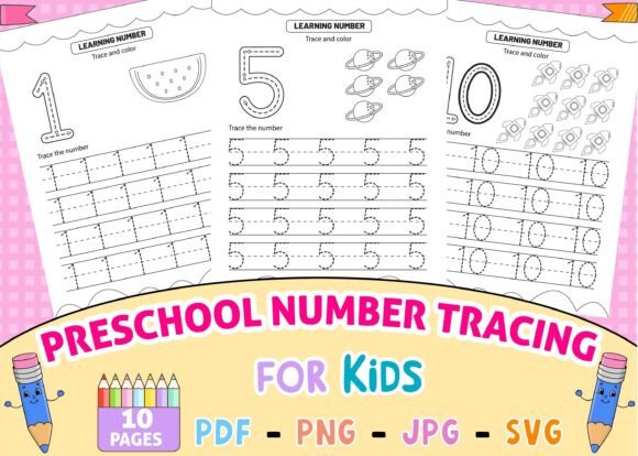 Number Tracing 10, Missing Number Graphic by MOF92 · Creative Fabrica