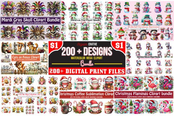The Mega Big Clipart Bundle Graphic by Sublimation Design · Creative ...