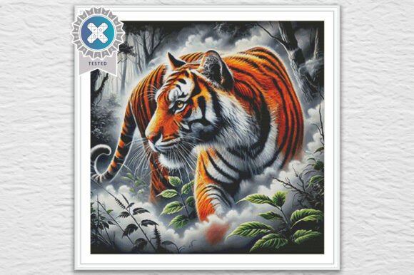 Tiger Animal Cross Stitch Pattern PDF
