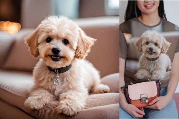 warm toned maltipoo t-shirt print svg for sublimation autumn season