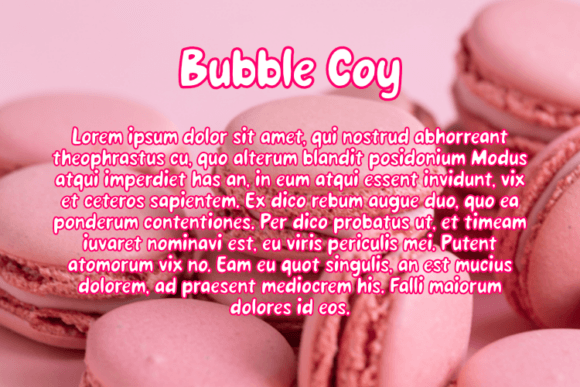Bubble Coy Font - Preview 2