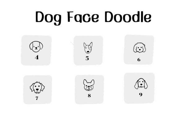 Dog Face Doodle Font - Preview 3