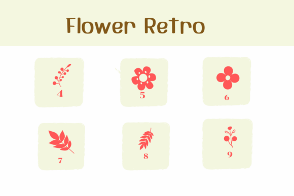 Flower Retro Font - Preview 3