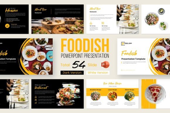 Preview of Foodish Powerpoint Presentation Template food presentation template