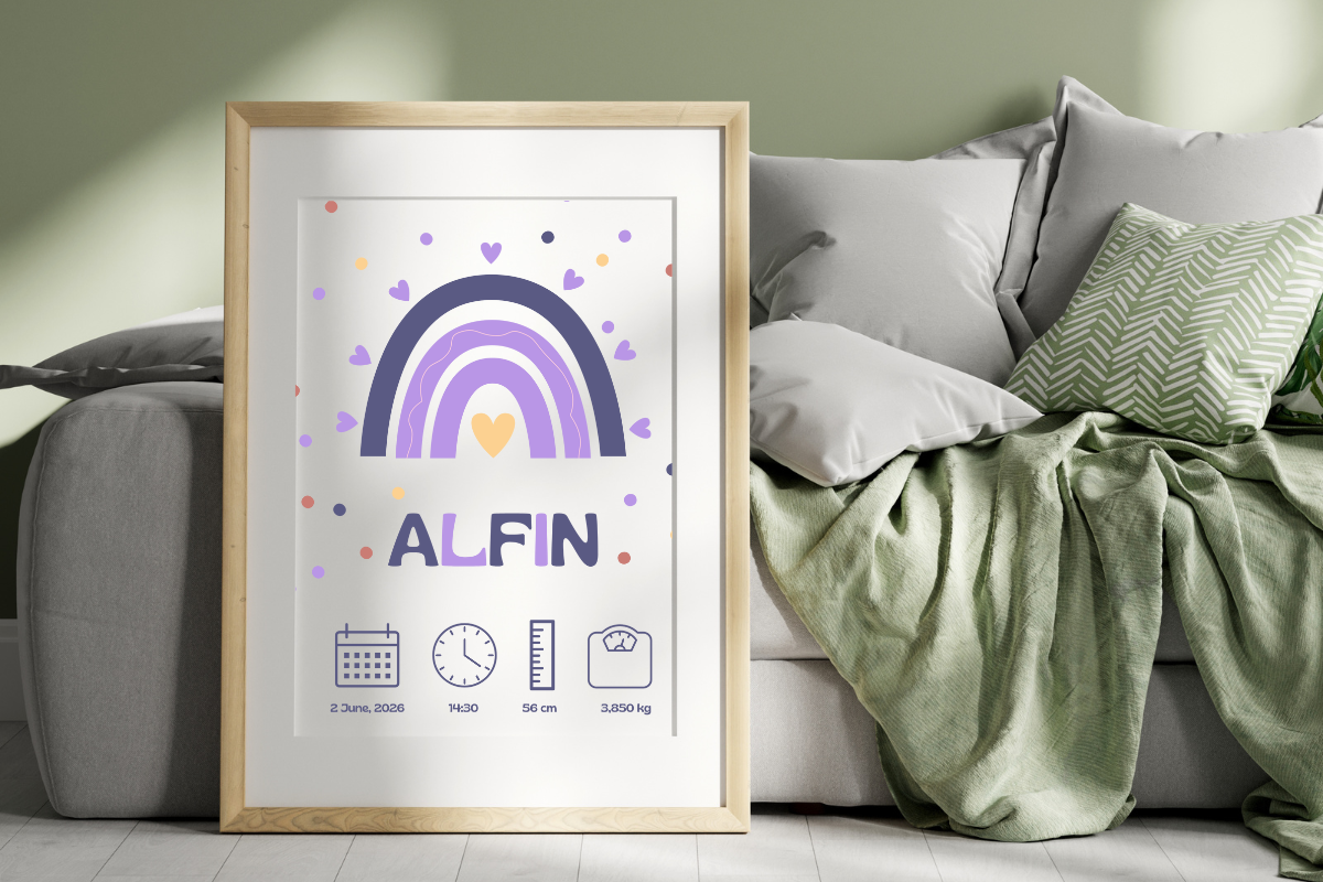 Newborn Baby Boy Nursery Wall Art Graphic by Azhartpaper · Creative Fabrica