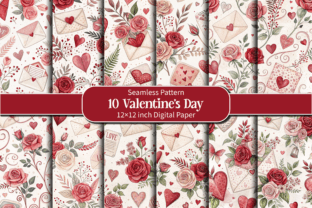 Seamless Valentine’s Day Digital Paper Graphic by Design Store ...