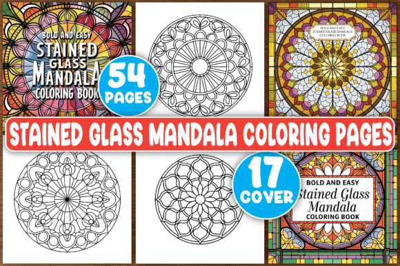 Stained Glass Mandala Coloring Pages