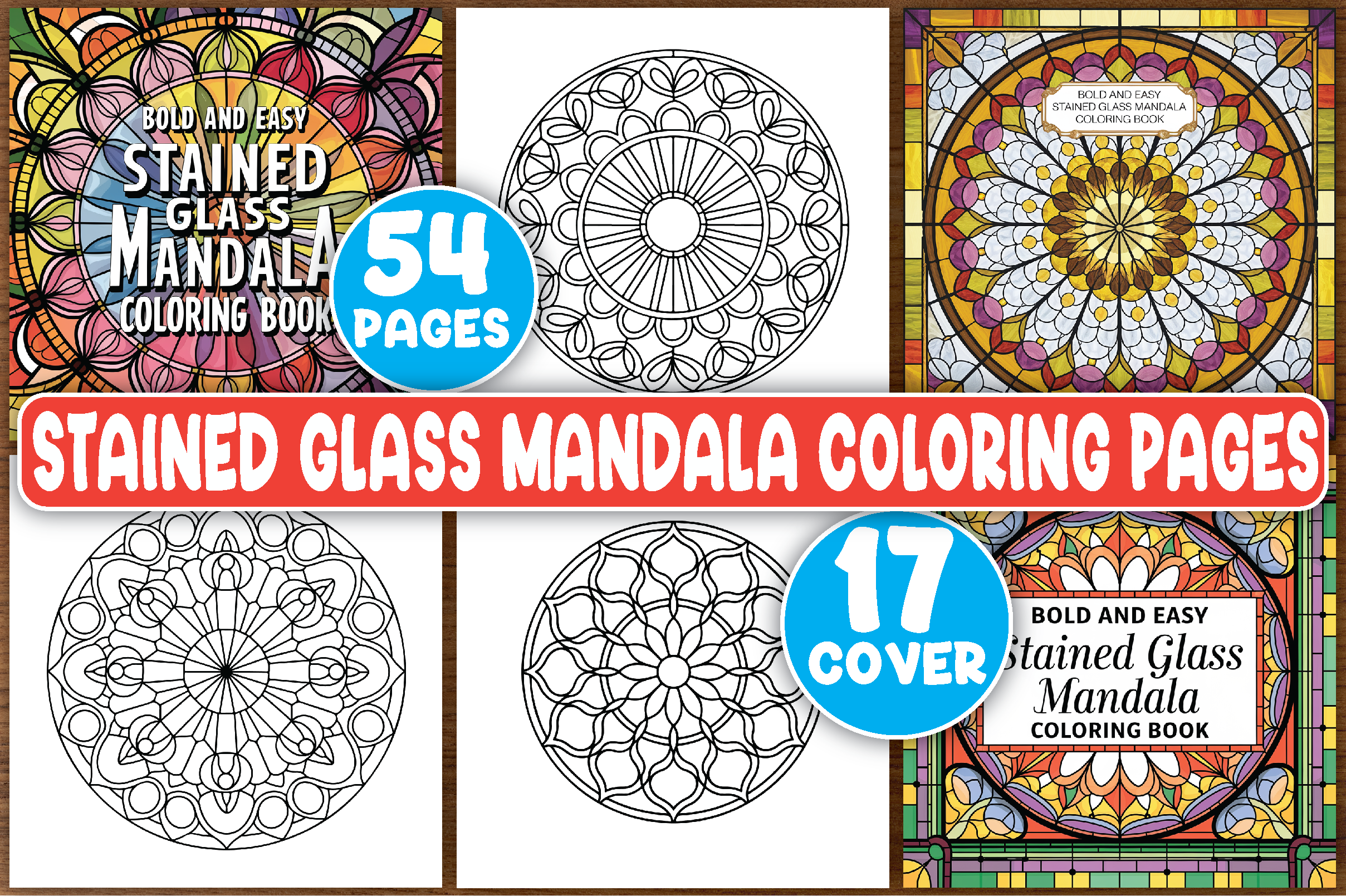 Stained Glass Mandala Coloring Pages