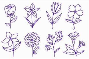 Floral Flower Outline Icon Doodle Paper Graphic by oxur4 · Creative Fabrica