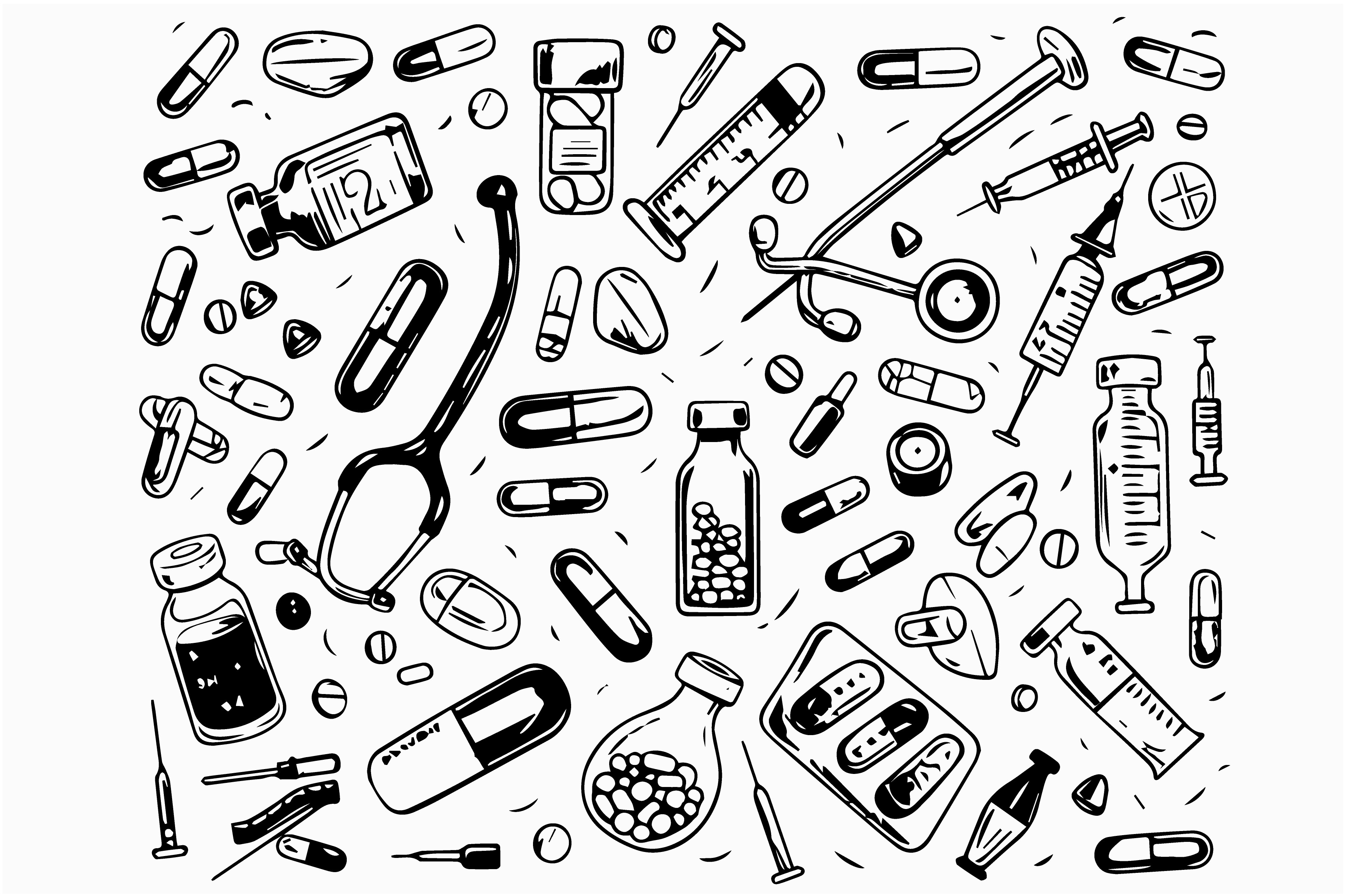 Medicine Health Care Solution Icon Pack Graphic by oxur4 · Creative Fabrica