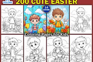 200 Cute Easter Coloring Pages for Kids Graphic by Sobuj Store ...