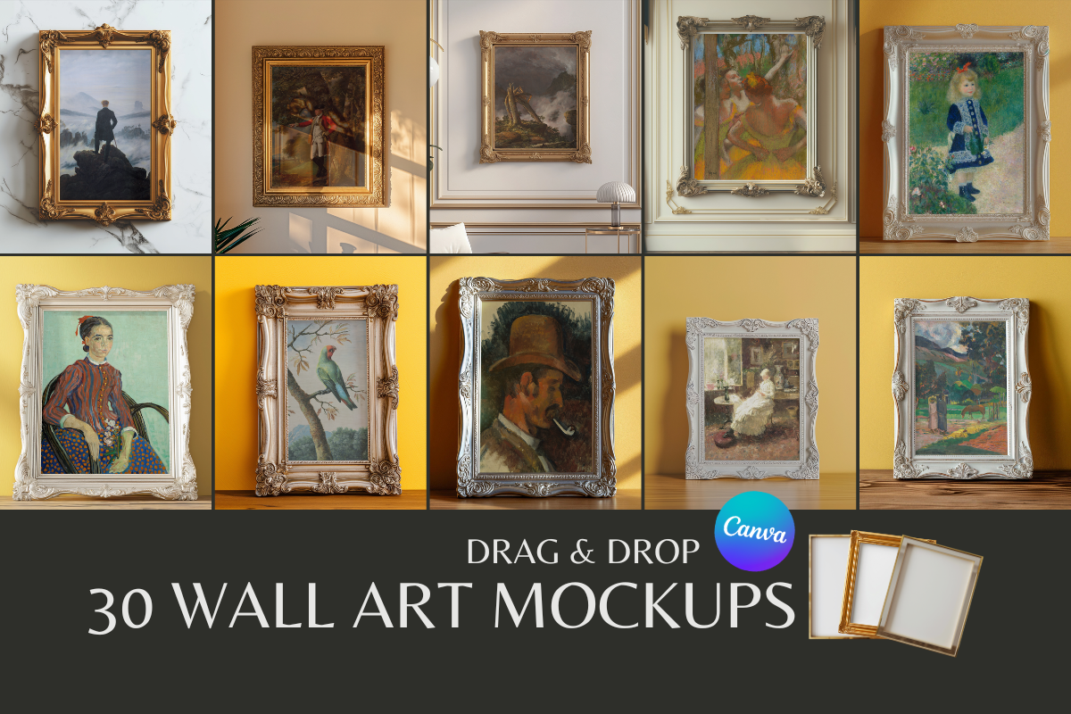 30 Wall Art Mockups - Canva Templates #2