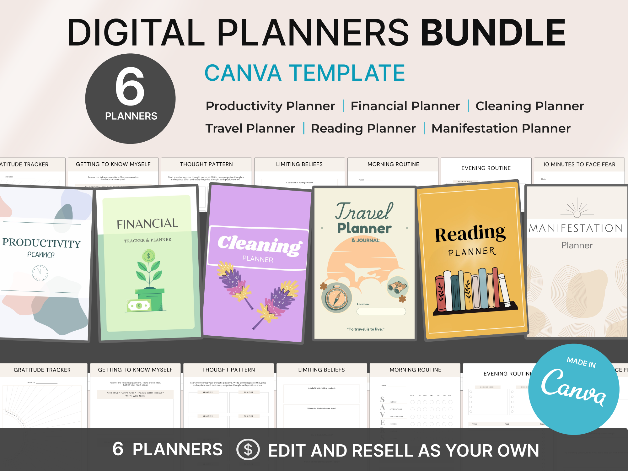 6 Ready-to-Sell Digital Planners