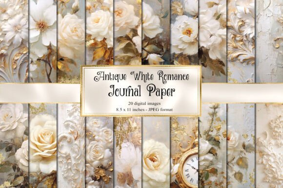 Antique White Romance Journal Paper