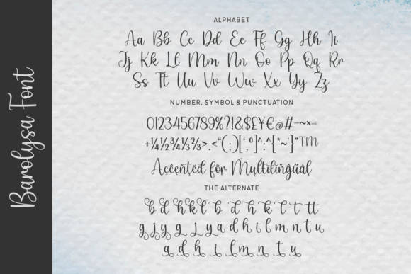 Barolysa Font - Preview 1
