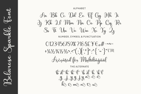 Belarose Sparkle Font - Preview 1