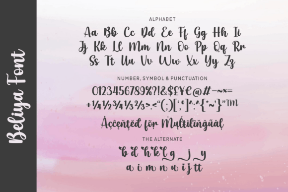 Beliya Font PNG with transparent background - Preview 1