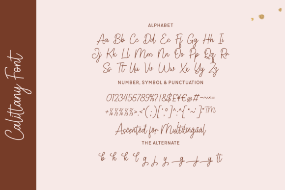 Calittany Font - Preview 1