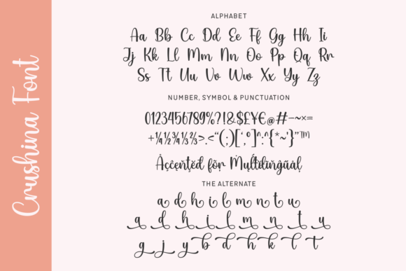 Crushina Font PNG with transparent background - Preview 3