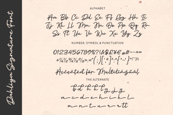 Dahliya Signature Font - Preview 1