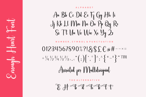 Enough Heart Font - Preview 1