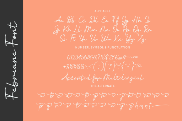 Febriane Font PNG with transparent background - Preview 1