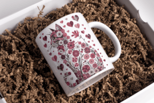Floral Valentine Cat Png Valentines PNG Graphic by Artistic Revolution ...