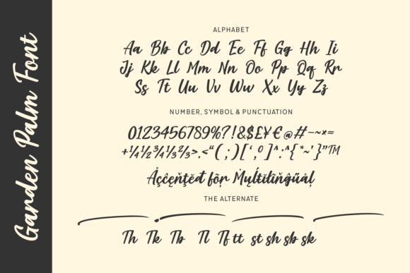 Garden Palm Font - Preview 1