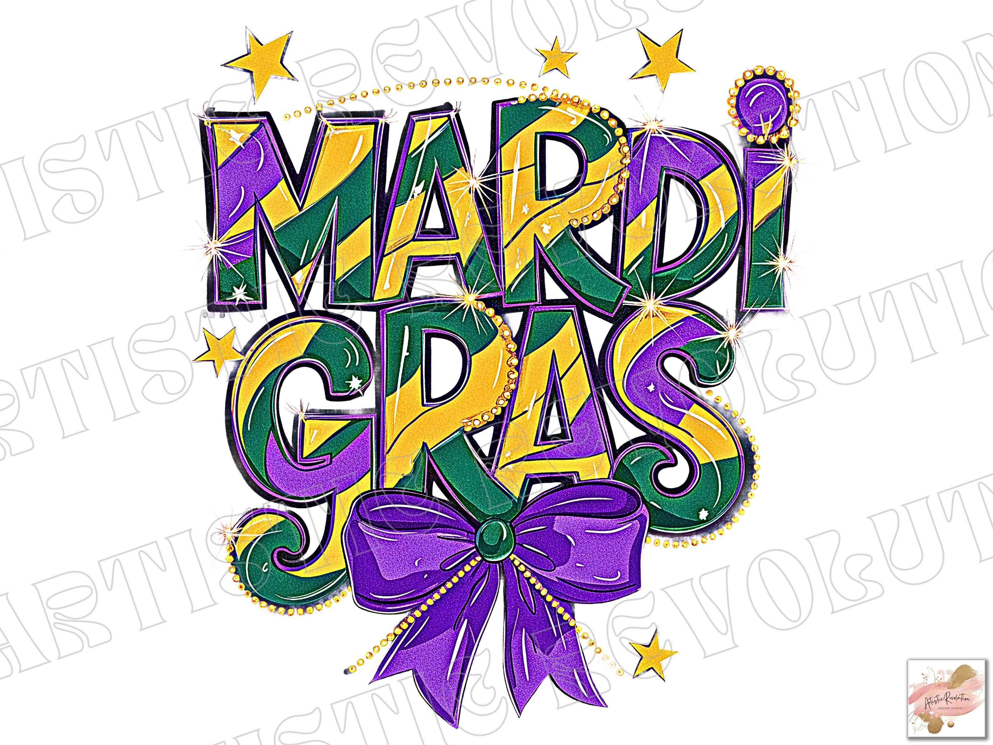Glitter Mardi Gras Coquette Png Graphic by Artistic Revolution ...