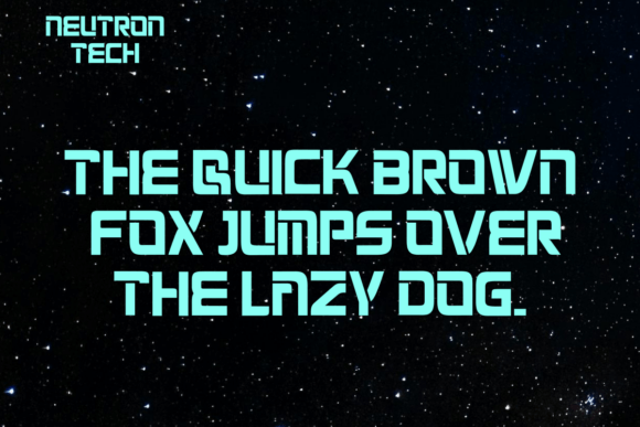 Neutron Tech Font PNG with transparent background - Preview 2