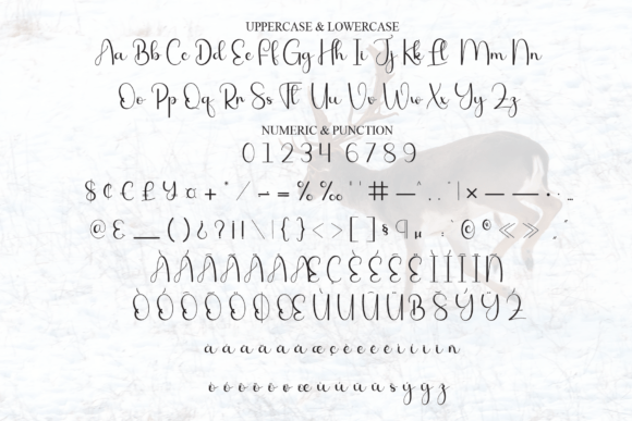 Quick Reindeer Font PNG with transparent background - Preview 6