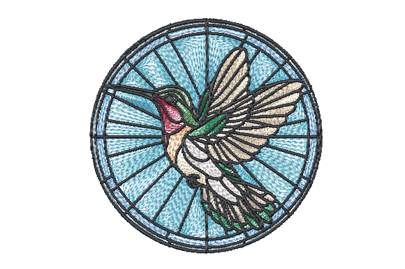 Stained Glass Hummingbird Needlework
