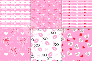 Sweet Pink Valentine Digital Paper Graphic by Nam Tiwa · Creative Fabrica